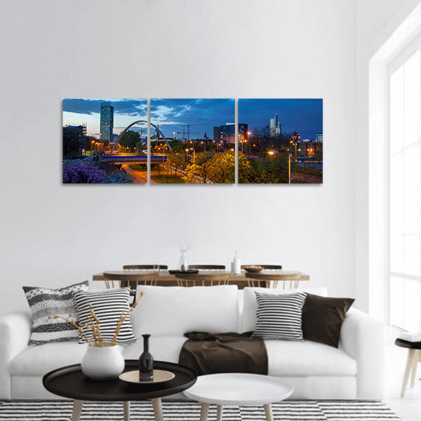 Beetham tower and Hulme Arch bridge over princess road panoramic canvas wall art