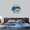 Lake Tahoe hexagonal canvas wall art