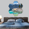 Lake Tahoe hexagonal canvas wall art