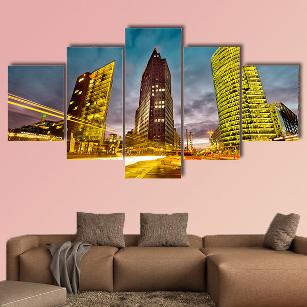 Intersection in front of the Potsdamer Platz in the city center of Berlin, wall art