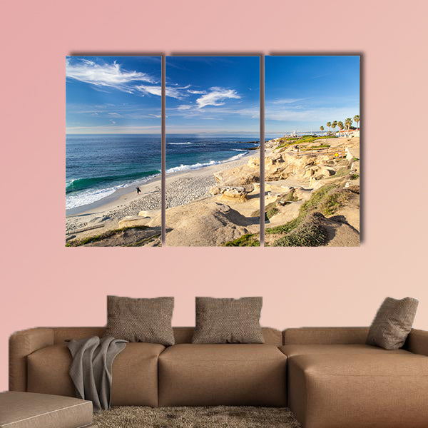 La Jolla cove beach, San Diego, California Multi panel canvas wall art