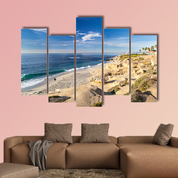 La Jolla cove beach, San Diego, California Multi panel canvas wall art