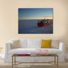 Icebreaker ship in the sea of Antarctic multi panel canvas wall art