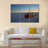 Icebreaker ship in the sea of Antarctic multi panel canvas wall art