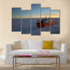 Icebreaker ship in the sea of Antarctic multi panel canvas wall art