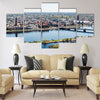 Panorama of Riga city Latvia Multi panel canvas wall art