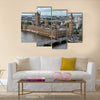 House of parliament in London View from London Eye Multi panel canvas wall art