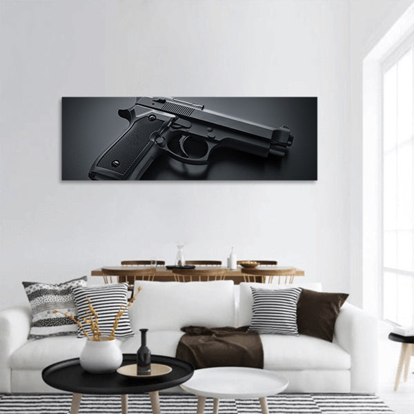 Automatic Gun panoramic canvas wall art