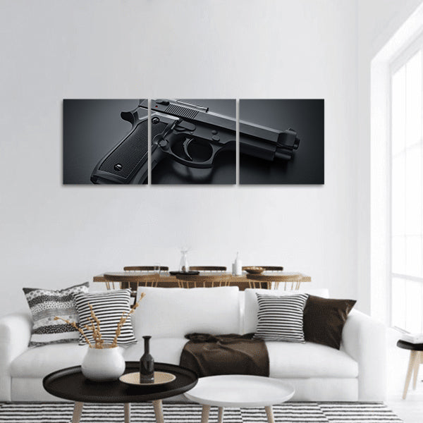 Automatic Gun panoramic canvas wall art