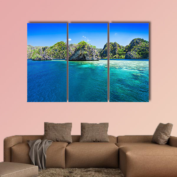 Very beautiful islands in the sea, Philippines multi panel canvas wall art