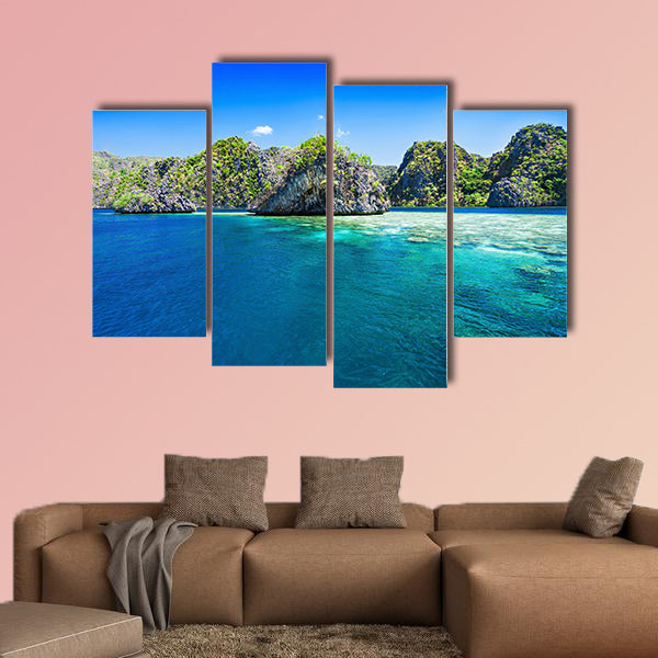 Very beautiful islands in the sea, Philippines multi panel canvas wall art