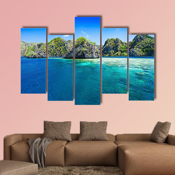 Very beautiful islands in the sea, Philippines multi panel canvas wall art