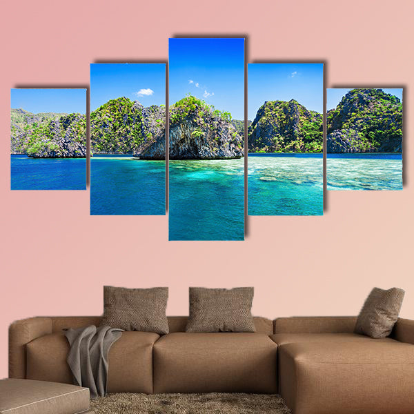 Very beautiful islands in the sea, Philippines multi panel canvas wall art
