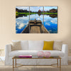 Traditional Myanmar boat in inle lake, Shan state, Myanmar Multi panel canvas wall art