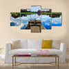 Traditional Myanmar boat in inle lake, Shan state, Myanmar Multi panel canvas wall art