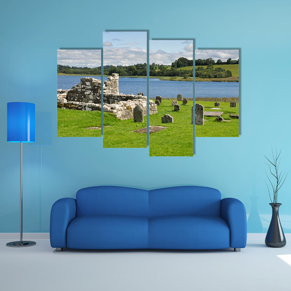 Devenish Island Monastic Site, Co Fermanagh, Northern Ireland multi panel canvas wall art