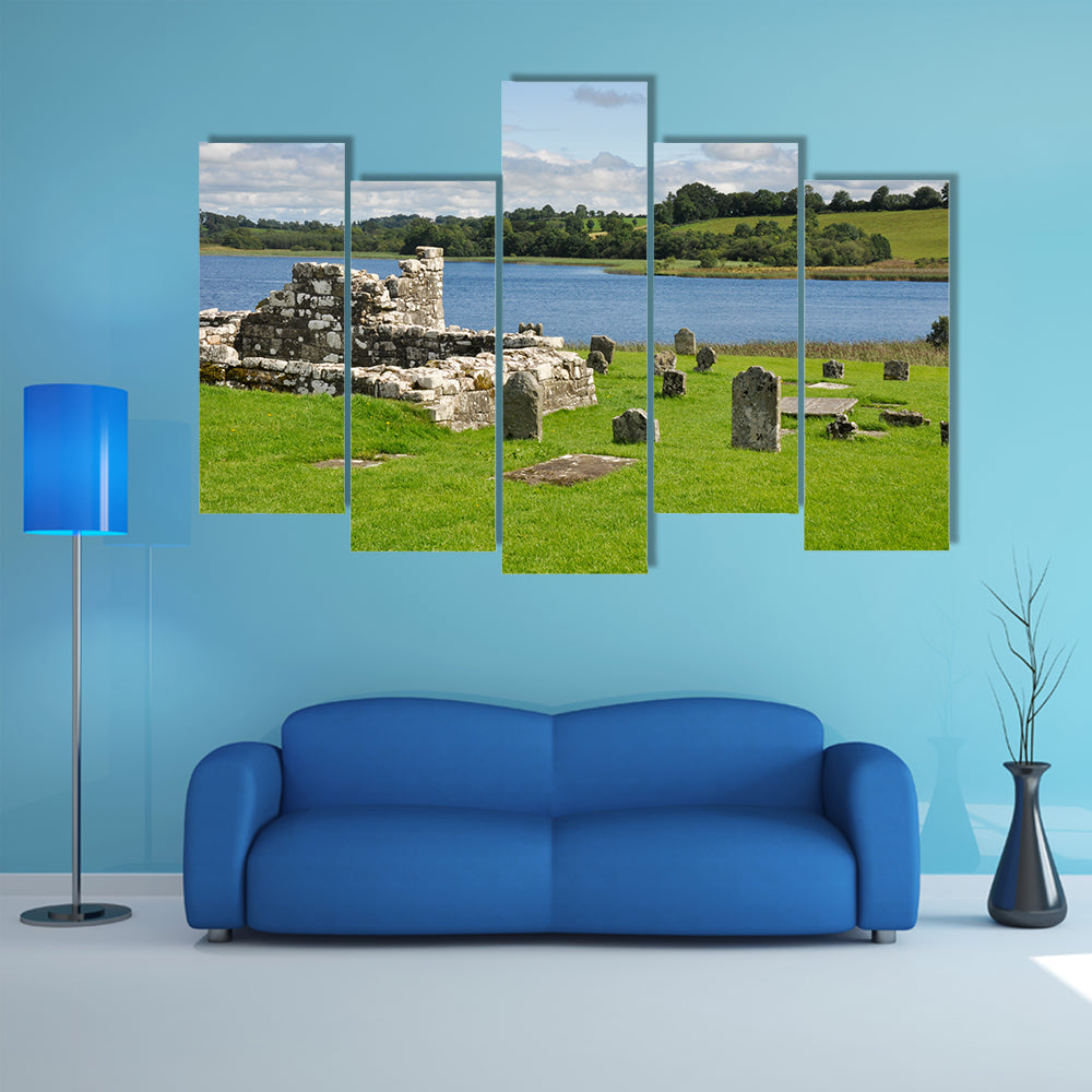 Devenish Island Monastic Site, Co Fermanagh, Northern Ireland multi panel canvas wall art