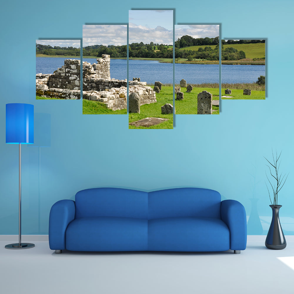 Devenish Island Monastic Site, Co Fermanagh, Northern Ireland multi panel canvas wall art