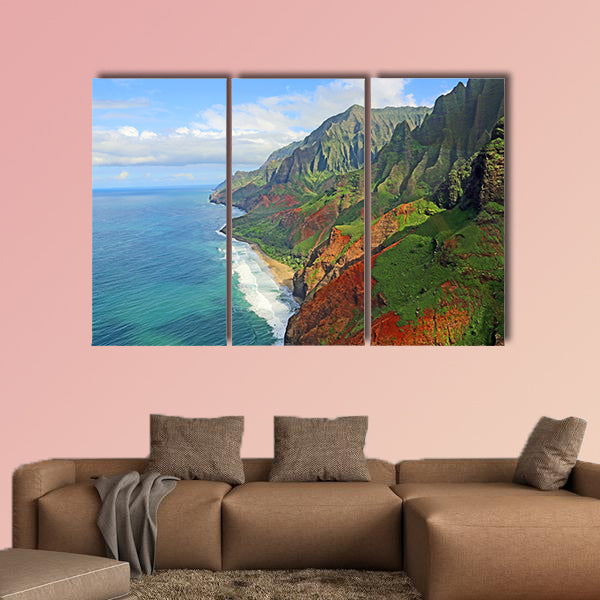Na Pali Coast, Kauai, Hawaii multi panel canvas wall art