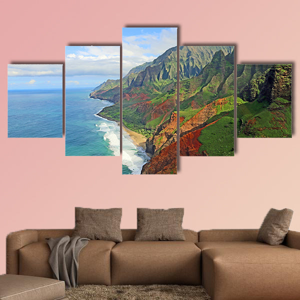 Na Pali Coast, Kauai, Hawaii multi panel canvas wall art