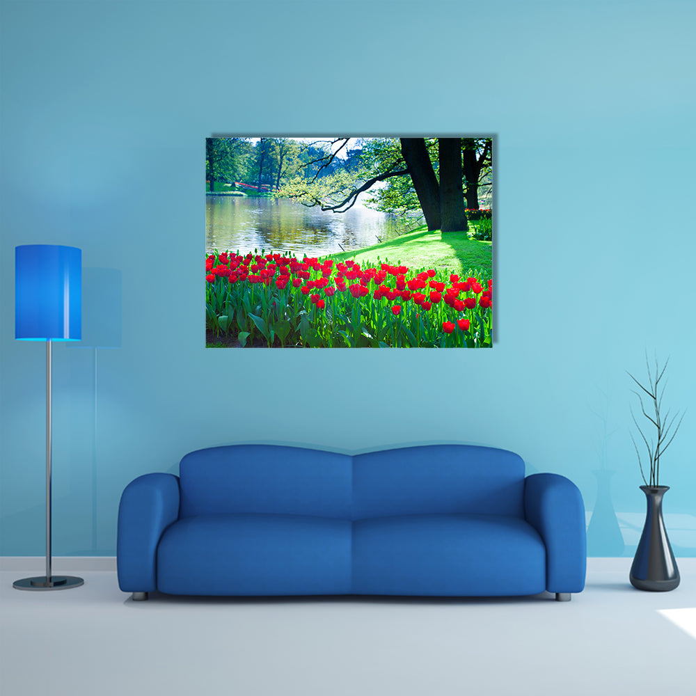 Most beautiful Garden landscape, multi panel canvas wall art