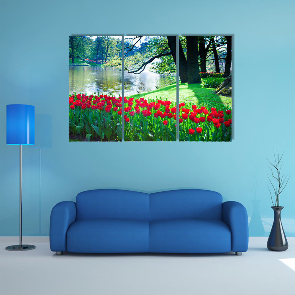 Most beautiful Garden landscape, multi panel canvas wall art