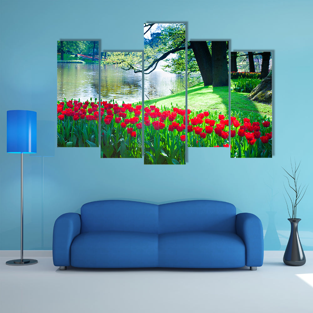 Most beautiful Garden landscape, multi panel canvas wall art