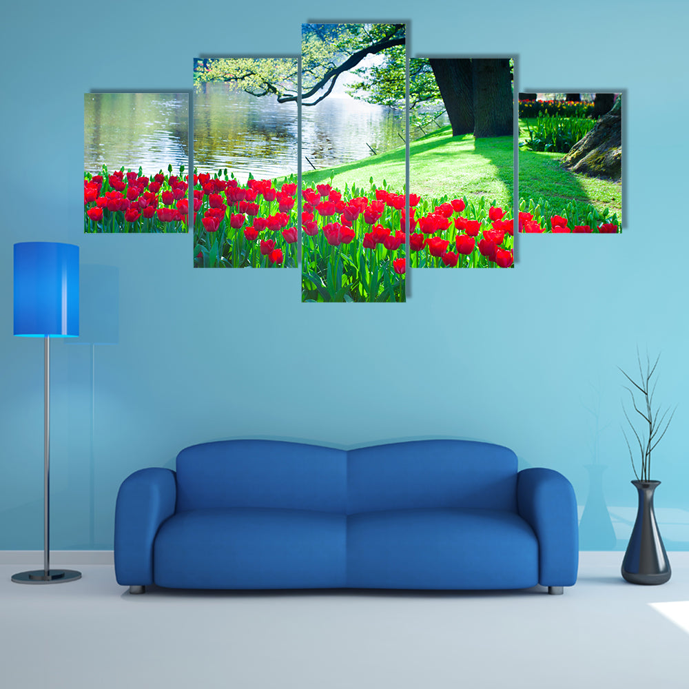 Most beautiful Garden landscape, multi panel canvas wall art