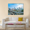 panoramic view of city elevated road  multi panel canvas wall art