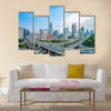 panoramic view of city elevated road  multi panel canvas wall art