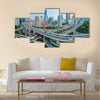 panoramic view of city elevated road  multi panel canvas wall art