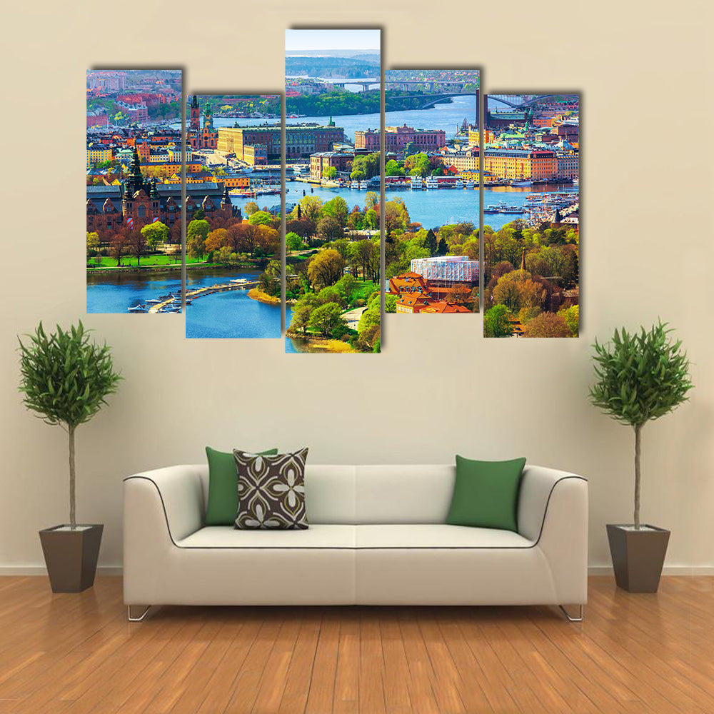 A Great View Of A Summer  Multi Panel Canvas Wall Art