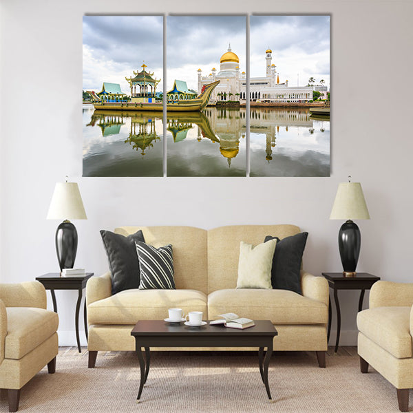 Sultan Omar Ali Saifudding Mosque Multi panel canvas wall art