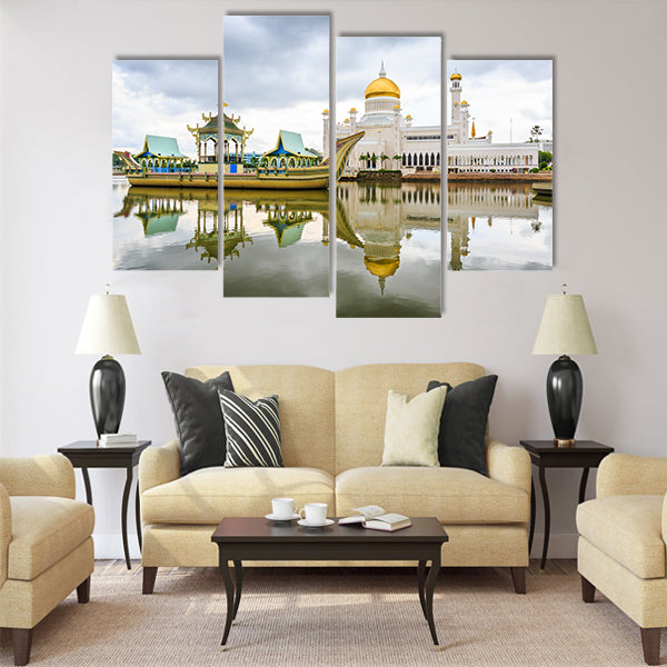 Sultan Omar Ali Saifudding Mosque Multi panel canvas wall art