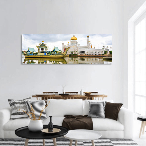 Sultan Omar Ali Saifudding Mosque, Bandar Seri Begawan, panoramic canvas wall art