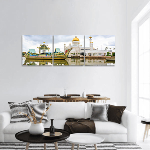 Sultan Omar Ali Saifudding Mosque, Bandar Seri Begawan, panoramic canvas wall art