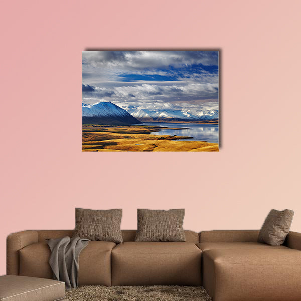 Southern Alps and Lake Tekapo, view from Mount John, canvas wall art