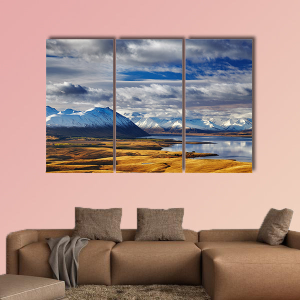 Southern Alps and Lake Tekapo, view from Mount John, canvas wall art
