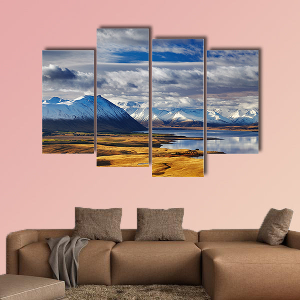 Southern Alps and Lake Tekapo, view from Mount John, canvas wall art