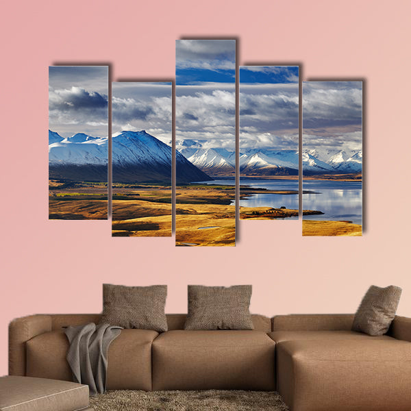 Southern Alps and Lake Tekapo, view from Mount John, canvas wall art