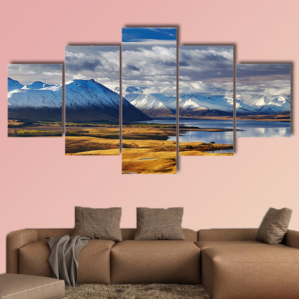 Southern Alps and Lake Tekapo, view from Mount John, canvas wall art