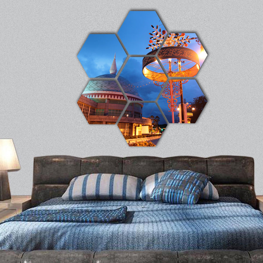 Museum of the insignia Royal House of Bruneiim in Asia hexagonal canvas wall art