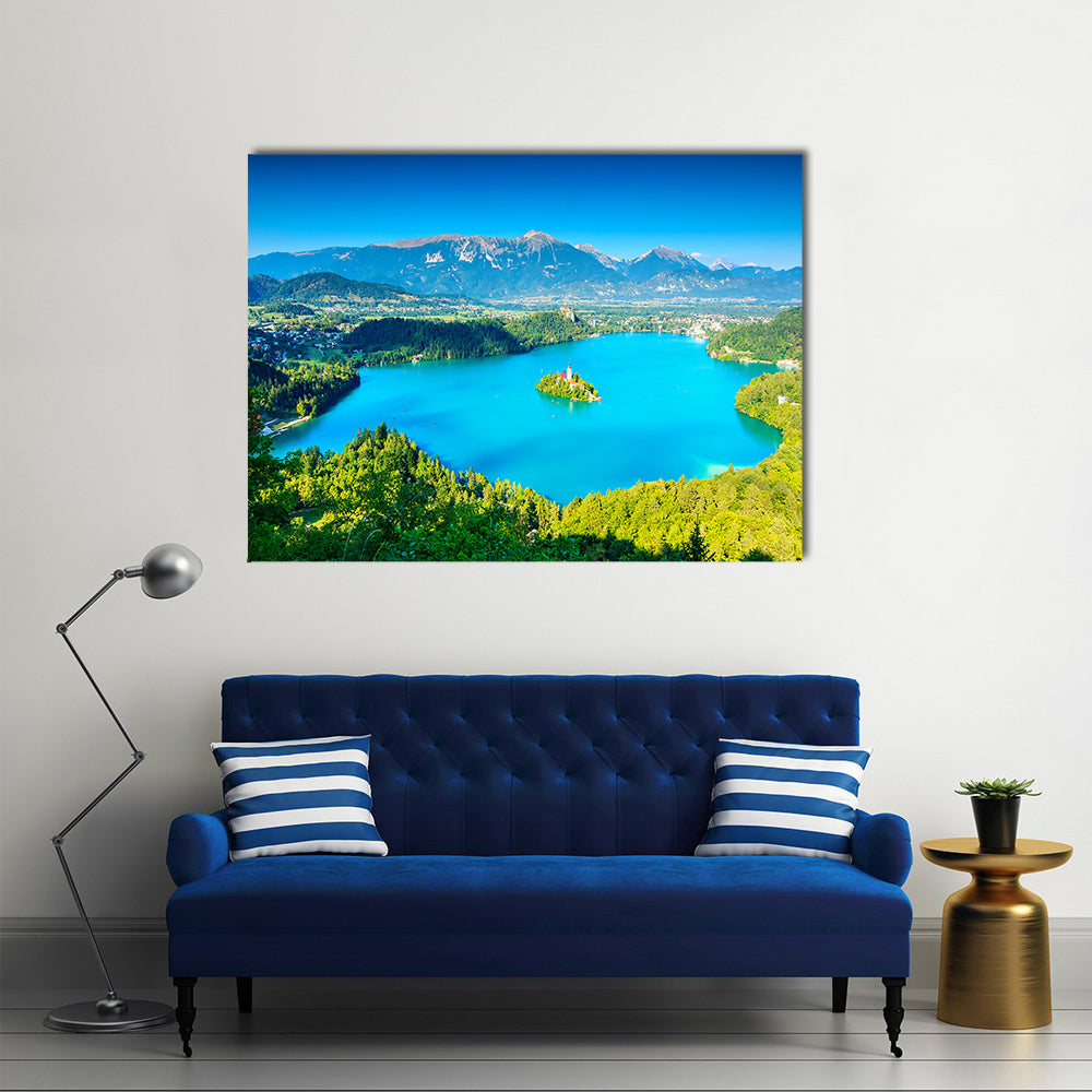 Bled Lake panorama Slovenia Europe Multi panel canvas wall art