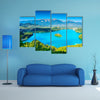 Bled Lake Panorama, in the Slovenia, Europe multi panel canvas wall art