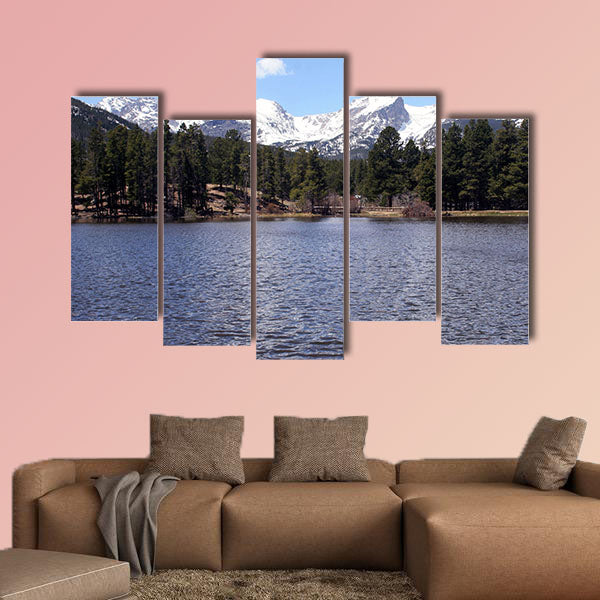 Peaceful Colorado Mountains multi panel canvas wall art