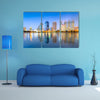 Panorama of Bangkok in Benjakiti Park, Thailand multi panel canvas wall art