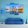 Panorama of Bangkok in Benjakiti Park, Thailand multi panel canvas wall art