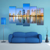 Panorama of Bangkok in Benjakiti Park, Thailand multi panel canvas wall art