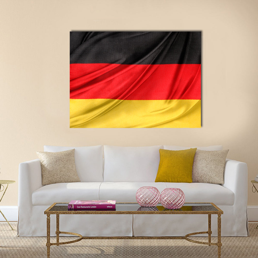 Silky German Flag Multi Panel Canvas Wall Art