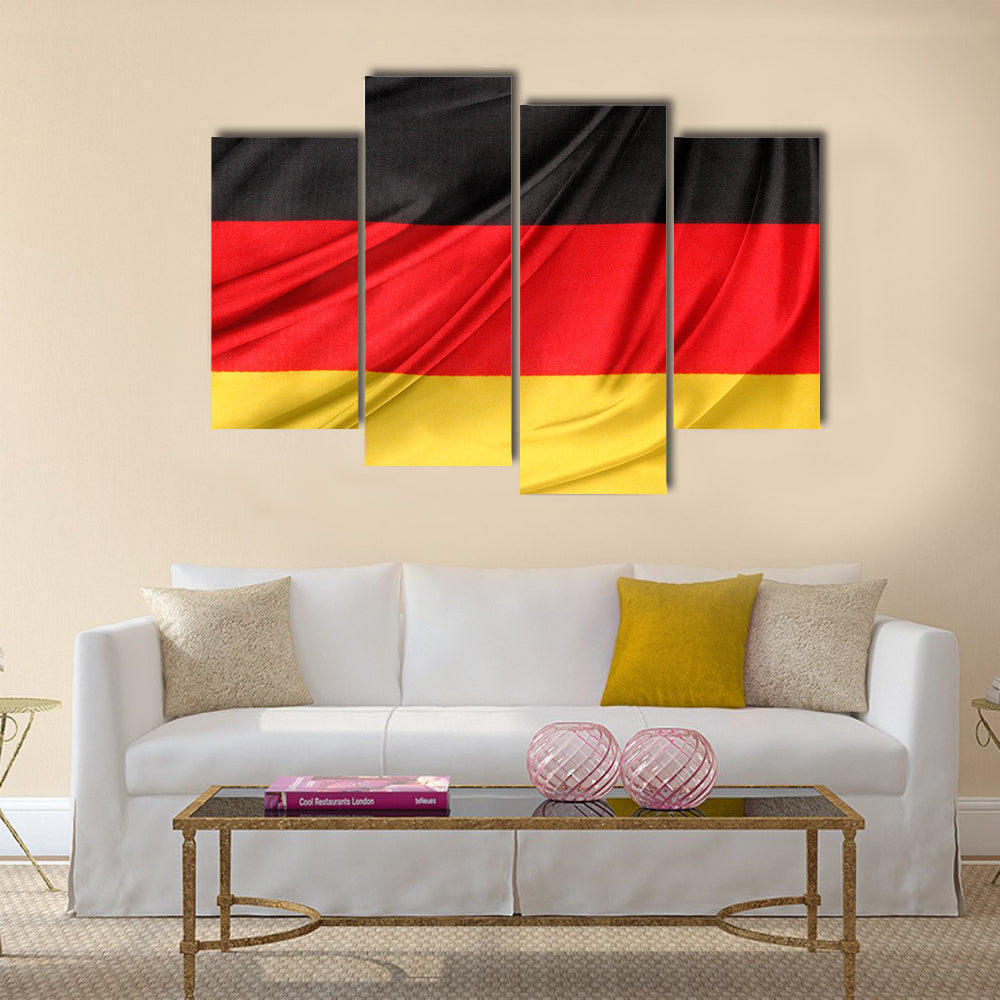 Silky German Flag Multi Panel Canvas Wall Art